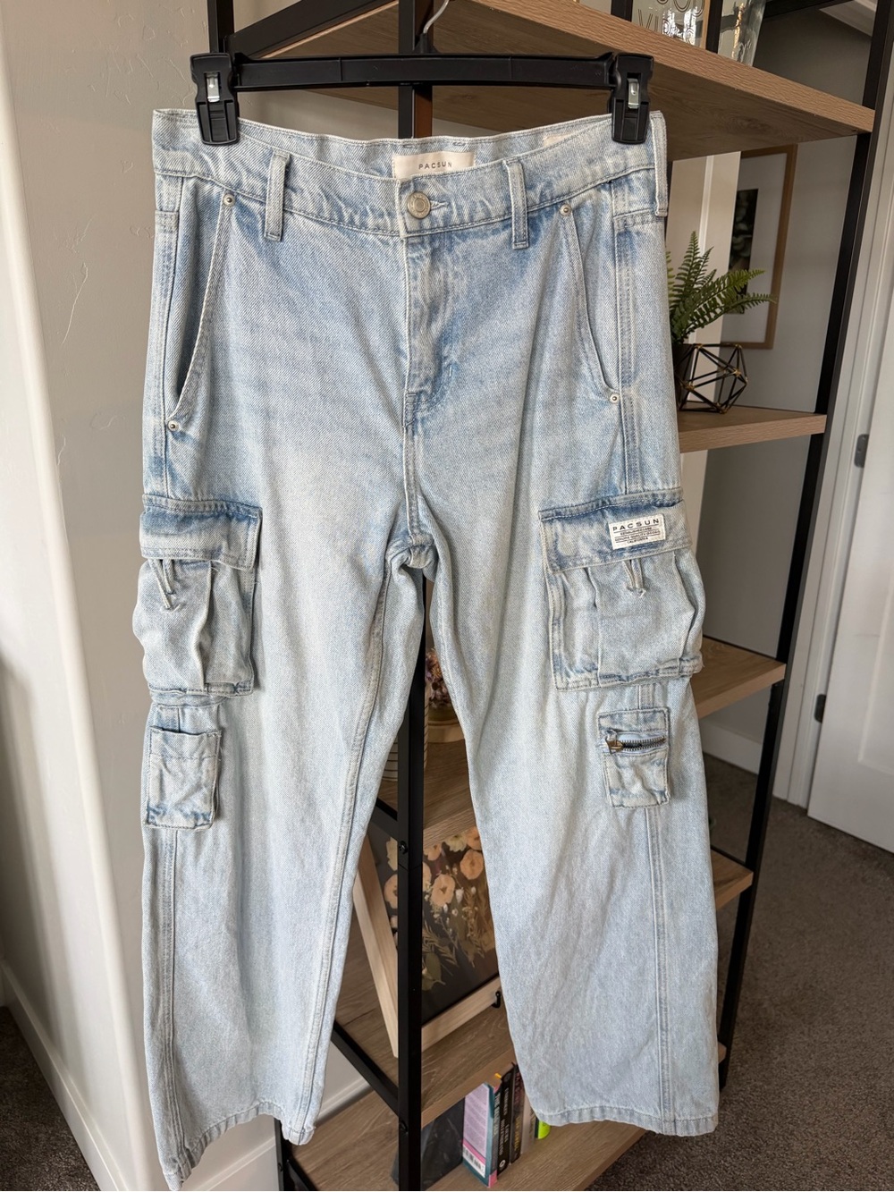 PacSun Light Blue Utility Denim Pants